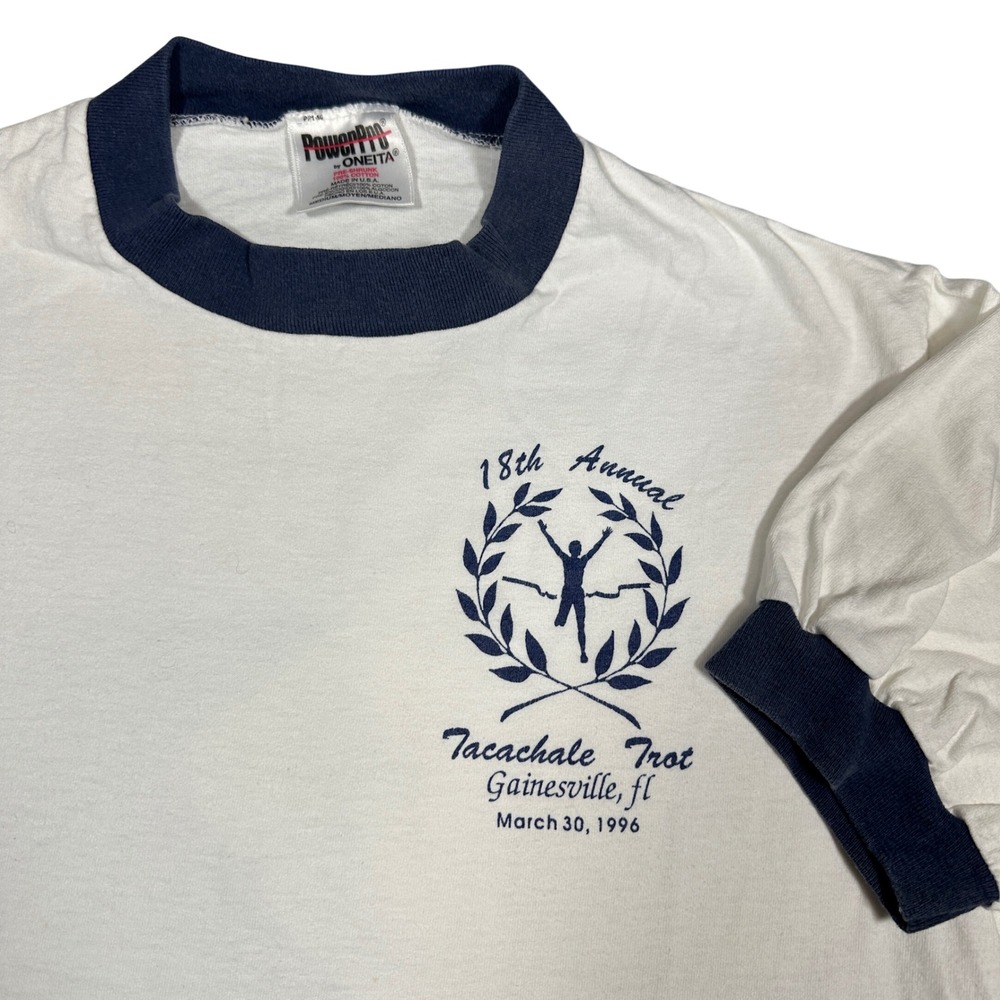 Vintage 1996 Tacachale Trot Gainesville FL Ringer T-Shirt Oneita PowerPro Medium
